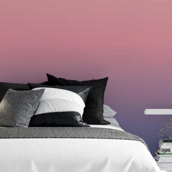 Papel de Parede Adesivo Degradê Rosa e Lilás N05184