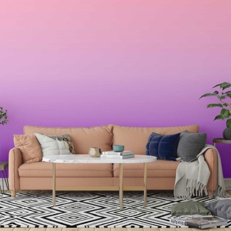 Papel de Parede Adesivo degradê rosa roxo N014066