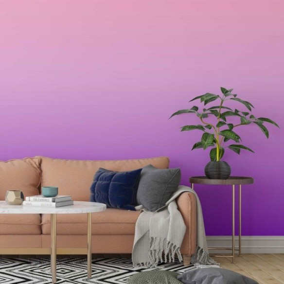 Papel de Parede Adesivo degradê rosa roxo N014066