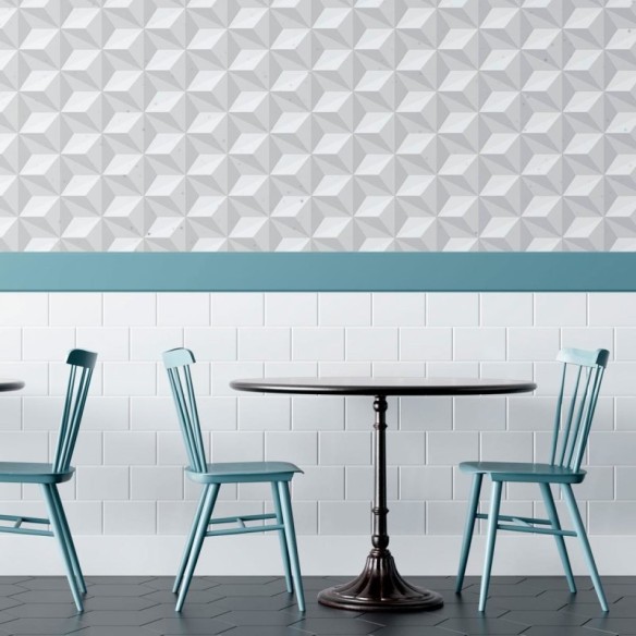 Papel de Parede Adesivo 3D Geométrico Pirâmide N010203