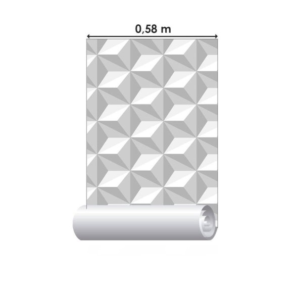 Papel de Parede Adesivo 3D Geométrico Pirâmide N010203