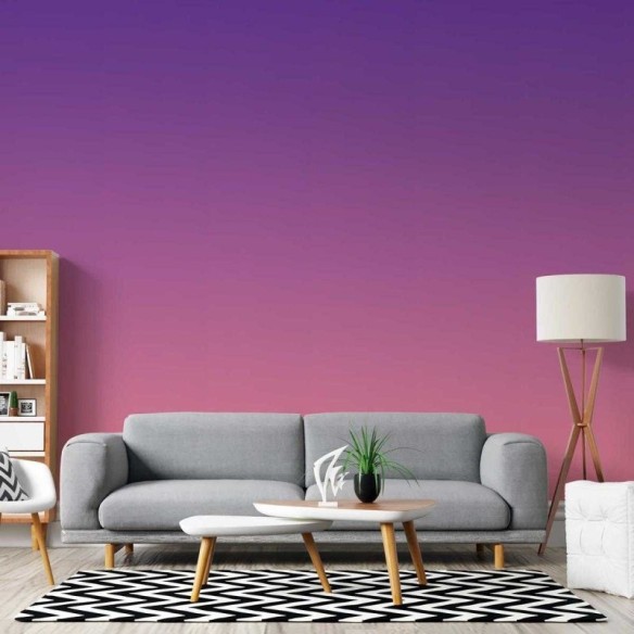Papel de Parede Adesivo Degradê Roxo e Rosa N05176