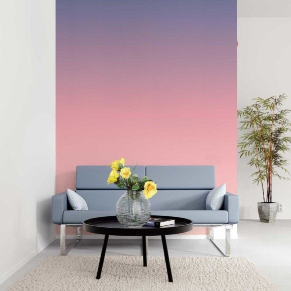 Papel de Parede Adesivo Degradê Roxo e Rosa Pálido N05174