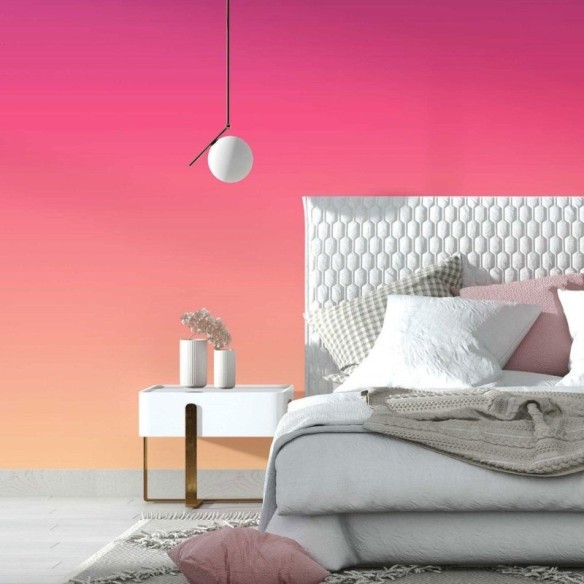 Papel de Parede Adesivo degradê roxo laranja N014065