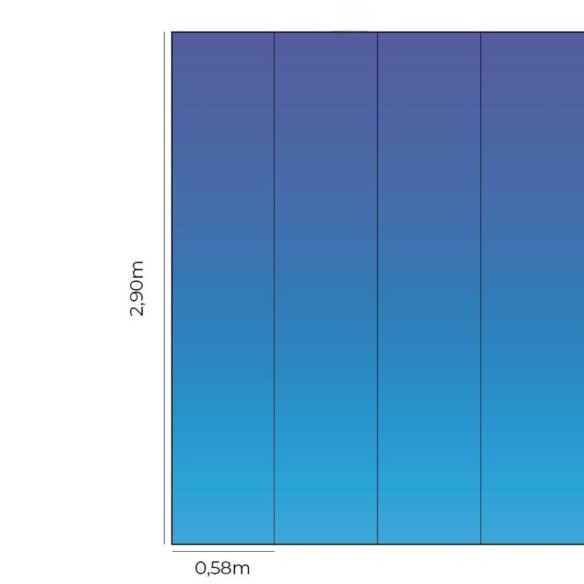 Papel de Parede Adesivo Degradê Tons de Azul N014007