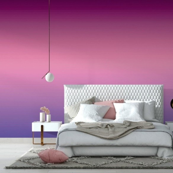 Papel de Parede Adesivo degradê tons de roxo rosa N014072