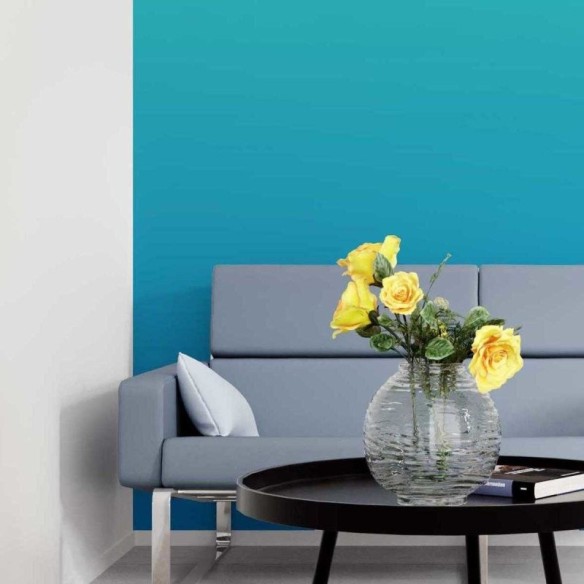 Papel de Parede Adesivo Degradê Verde Água e Azul N05172