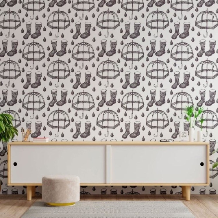 Papel de Parede Adesivo Dia Chuvoso N013169