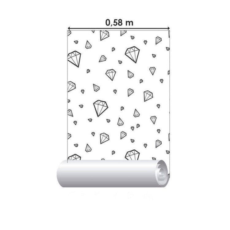 Papel de Parede Adesivo Diamantes N010058