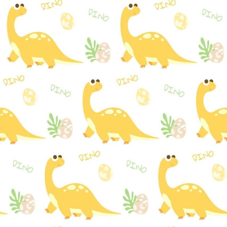 Papel de Parede Adesivo Dinossauro Amarelo N06259