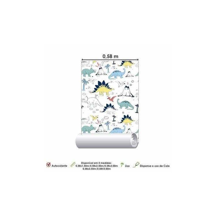 Papel de Parede Adesivo Dinossauro Kids 10623789