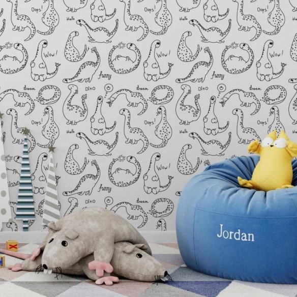 Papel de Parede Adesivo dinossauro Para Colorir 383705695