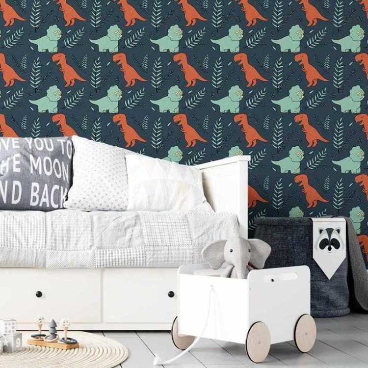 Papel de Parede Adesivo Dinossauros Infantil...