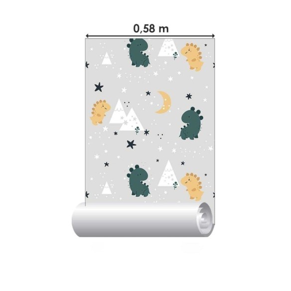 Papel de Parede Adesivo Dinossauros Montanhas N06126