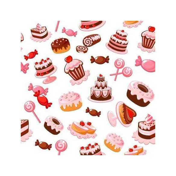 Papel de Parede Adesivo Doces 826