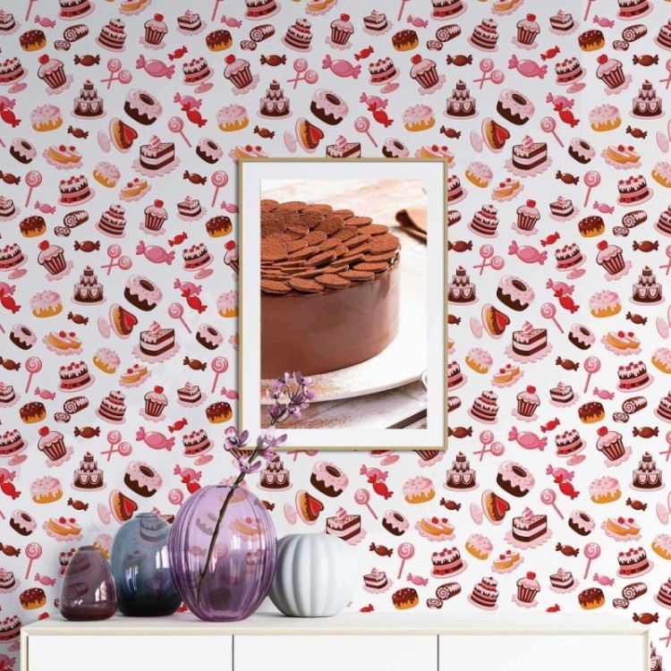 Papel de Parede Adesivo Doces 826