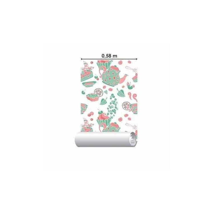 Papel de Parede Adesivo Doces Verde 289247099