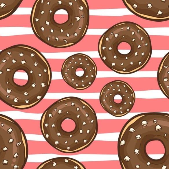 Papel de Parede Adesivo Donuts Chocolate N03050