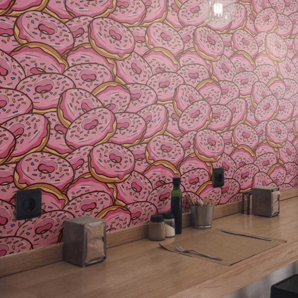 Papel de Parede Adesivo Donuts N03049