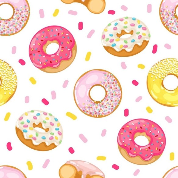 Papel de Parede Adesivo Donuts Rosquinhas N012029