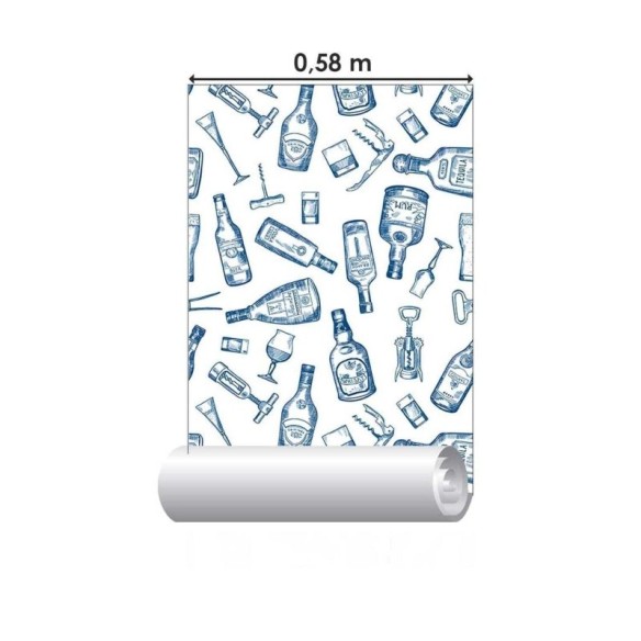 Papel de Parede Adesivo Drinks e bebidas N03058