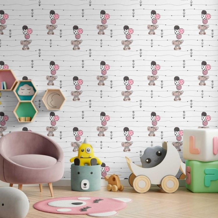 Papel de Parede Adesivo Elefante no Balão N09067