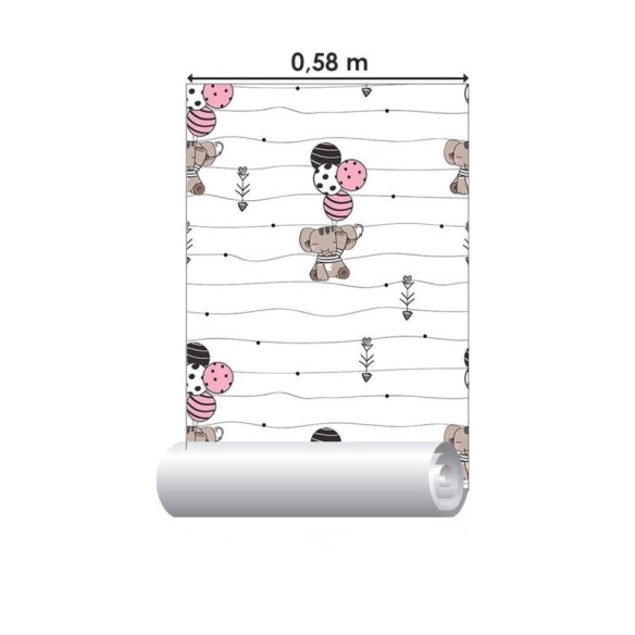 Papel de Parede Adesivo Elefante no Balão N09067