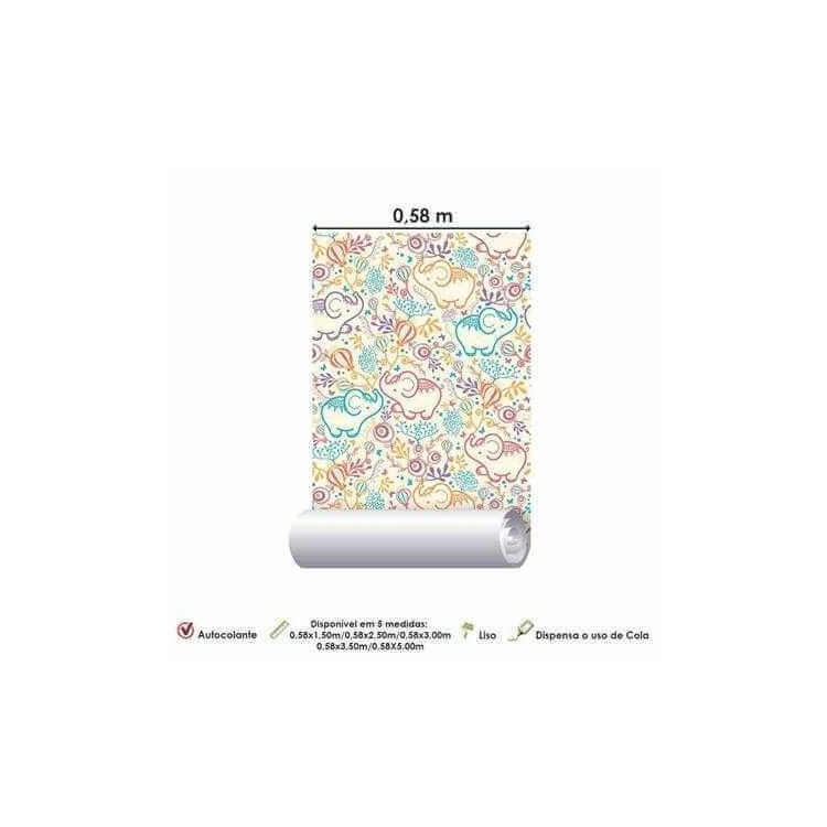 Papel de Parede Adesivo Elefantes 118785196