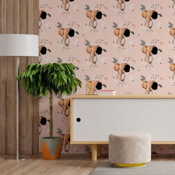 Papel de Parede Adesivo Elefantes N013125