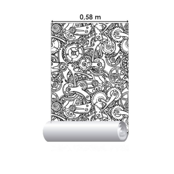 Papel de Parede Adesivo engrenagens N014164