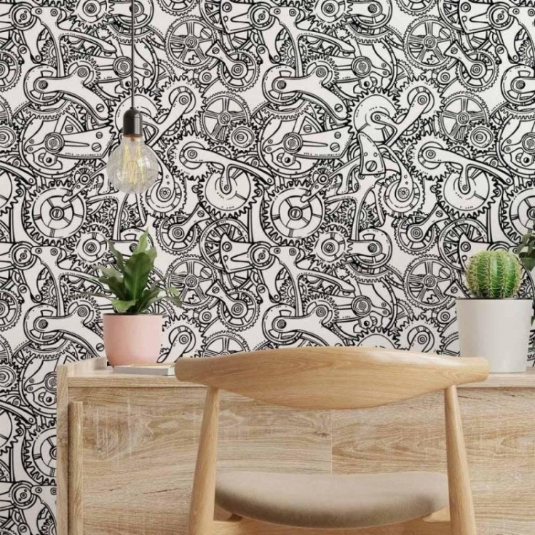 Papel de Parede Adesivo engrenagens N014164