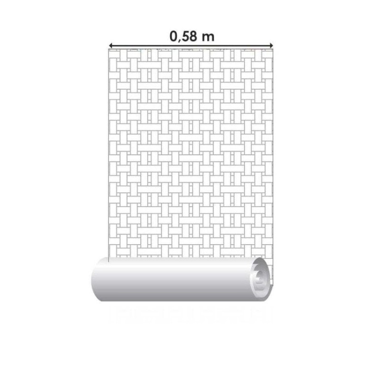 Papel de Parede Adesivo Entrelaçado Cinza e...