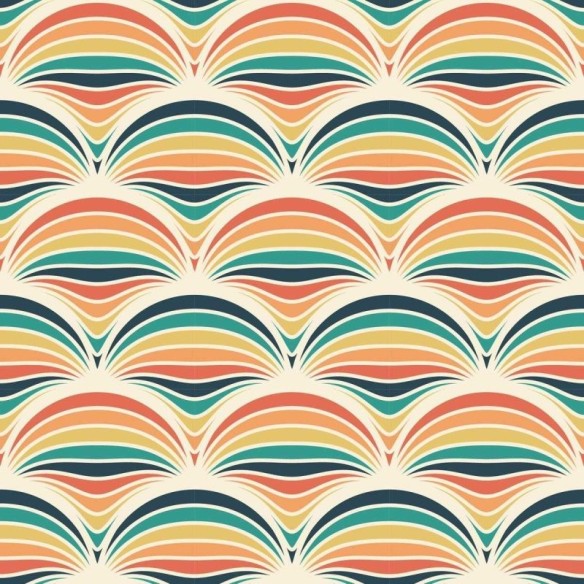 Papel de Parede Adesivo Escama de Peixe Colorida N04158