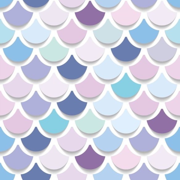 Papel de Parede Adesivo Escamas Sereia N011124