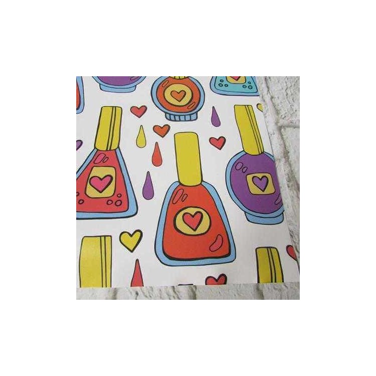Papel de Parede Adesivo Esmaltes Coloridos...