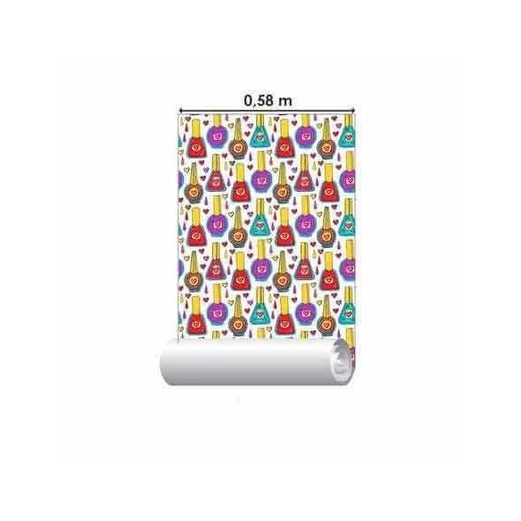 Papel de Parede Adesivo Esmaltes Coloridos 392672098