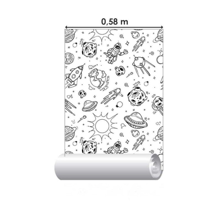 Papel de Parede Adesivo Espaço Sideral N03124