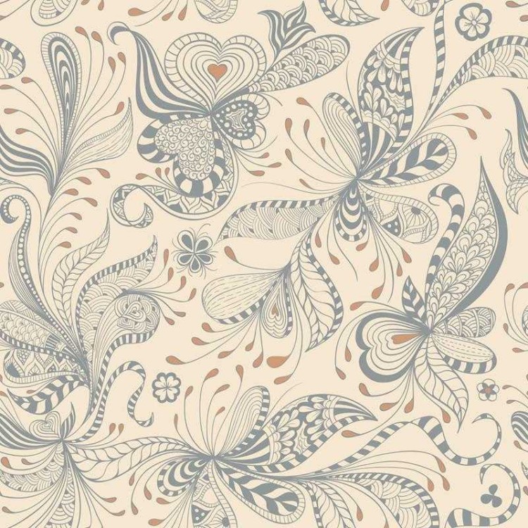 Papel de Parede Adesivo Estampa Étnica Floral...