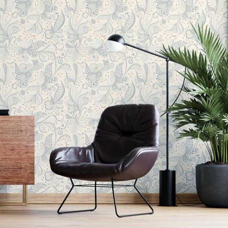 Papel de Parede Adesivo Estampa Étnica Floral...
