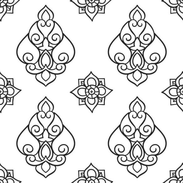 Papel de Parede Adesivo Estampa Thai para Colorir N05200