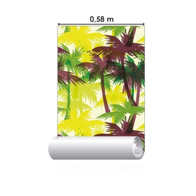 Papel de Parede Adesivo Estampa Tropical N03063