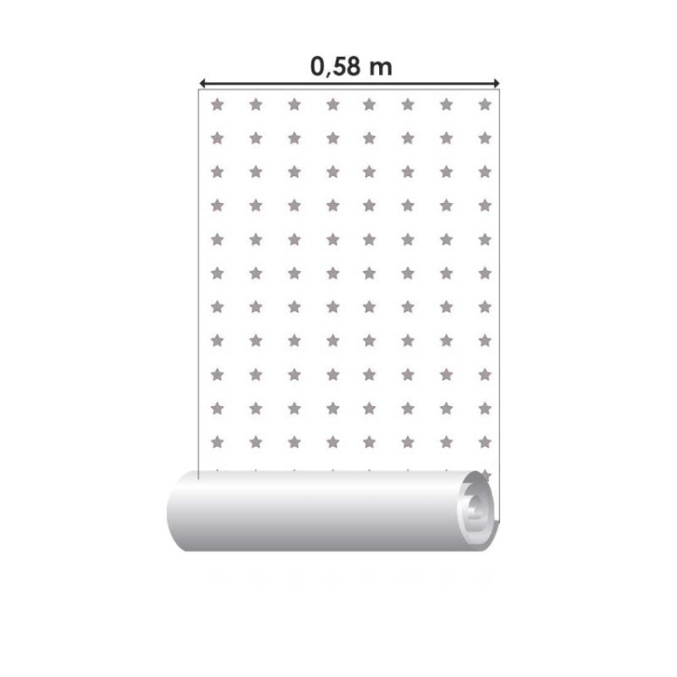 Papel de Parede Adesivo Estelas Cinza N018061
