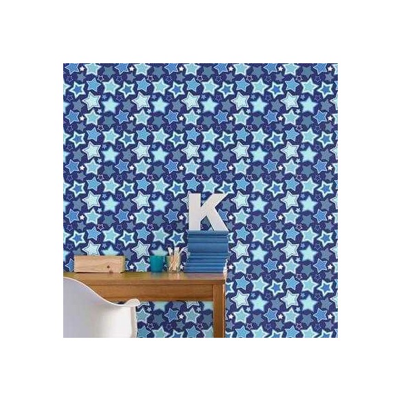 Papel de Parede Adesivo Estrela Azul 198901