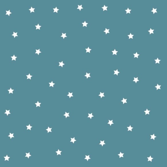 Papel de Parede Adesivo Estrela Branco e Azul N05033