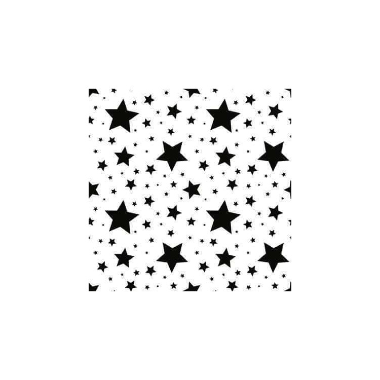 Papel de Parede Adesivo Estrela Branco e Preto...