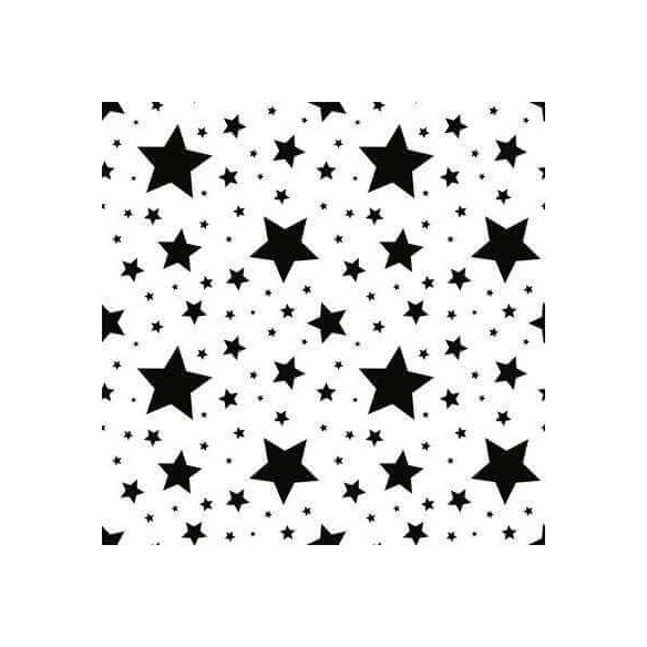 Papel de Parede Adesivo Estrela Branco e Preto 200956886
