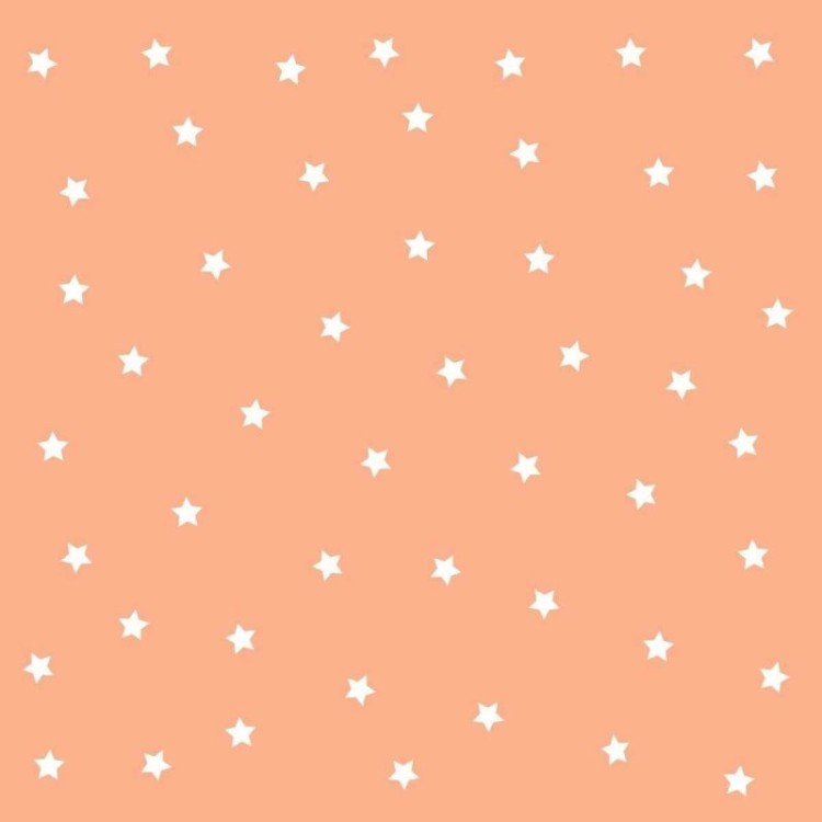 Papel de Parede Adesivo Estrela Branco e Salmão...