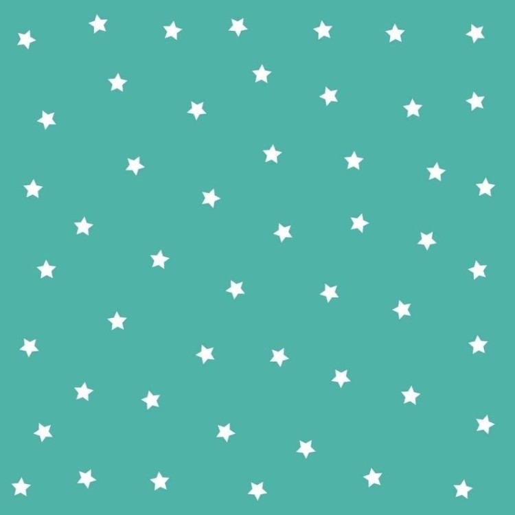 Papel de Parede Adesivo Estrela Branco e verde...