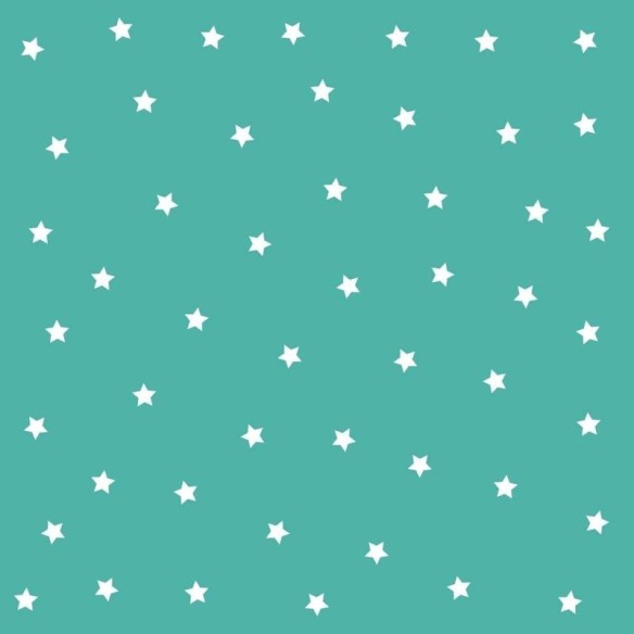 Papel de Parede Adesivo Estrela Branco e verde N05036