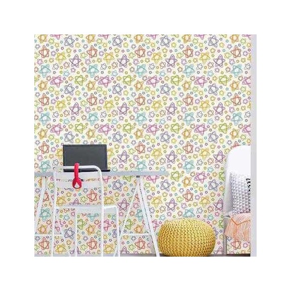 Papel de Parede Adesivo Estrela Colorida 204947